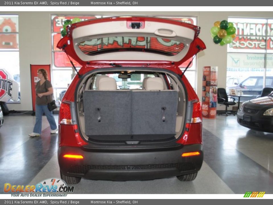 2011 Kia Sorento EX AWD Spicy Red / Beige Photo #26