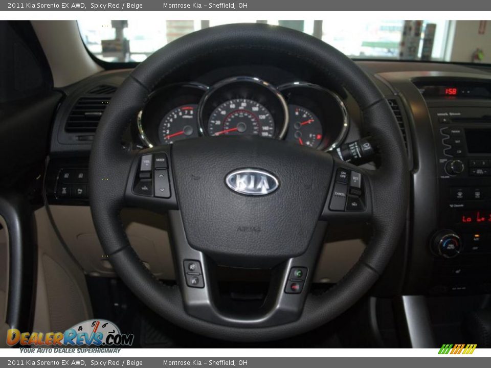 2011 Kia Sorento EX AWD Spicy Red / Beige Photo #30