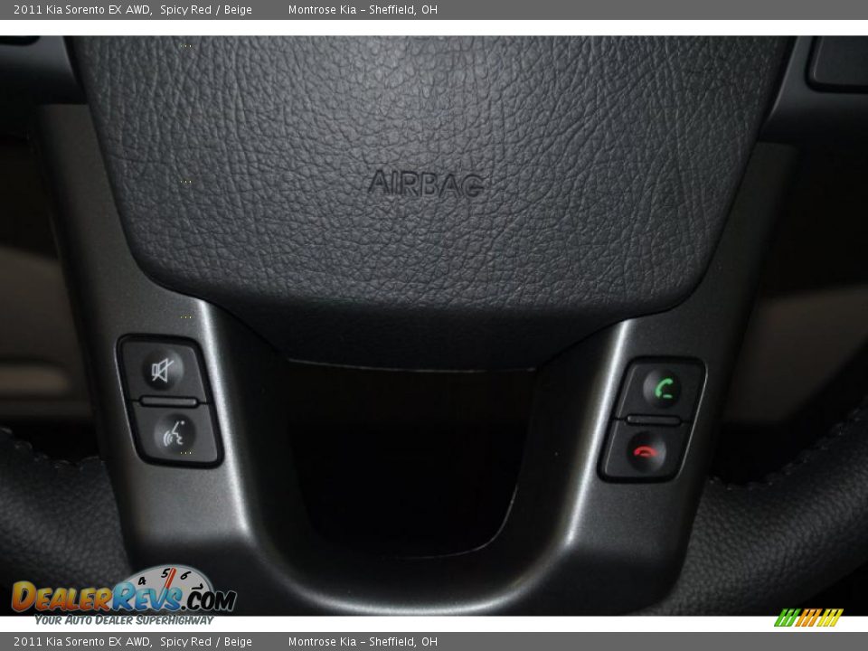 2011 Kia Sorento EX AWD Spicy Red / Beige Photo #33