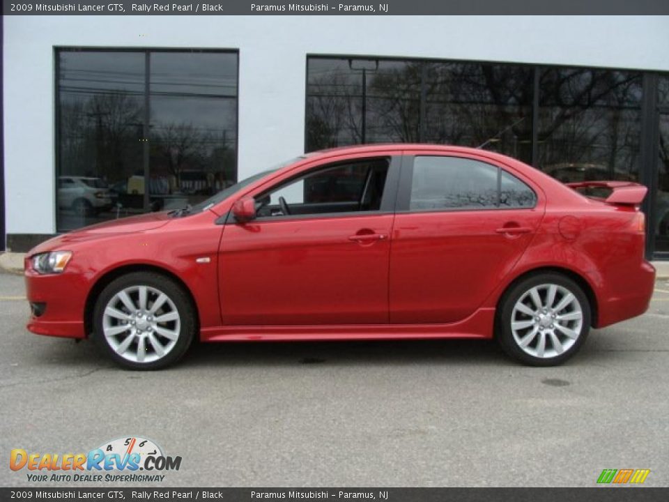 2009 Mitsubishi Lancer GTS Rally Red Pearl / Black Photo #3