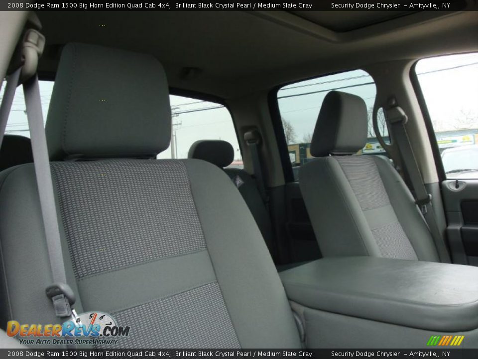 2008 Dodge Ram 1500 Big Horn Edition Quad Cab 4x4 Brilliant Black Crystal Pearl / Medium Slate Gray Photo #6