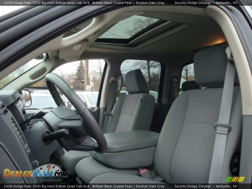 2008 Dodge Ram 1500 Big Horn Edition Quad Cab 4x4 Brilliant Black Crystal Pearl / Medium Slate Gray Photo #7