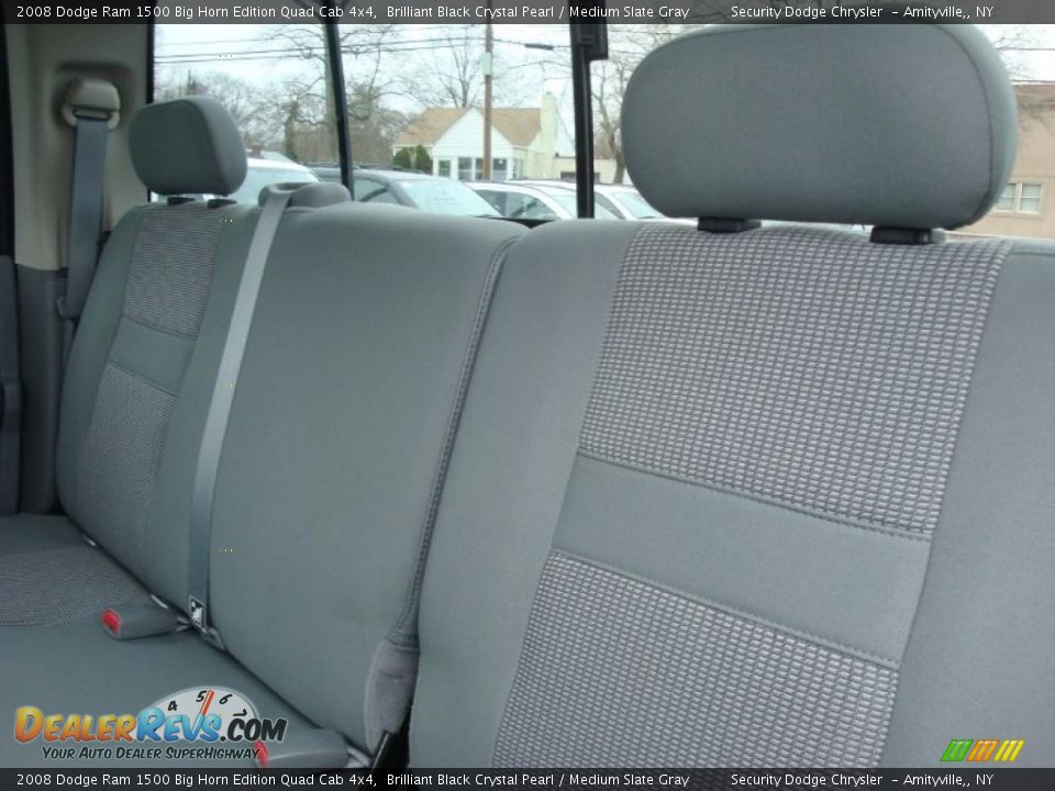 2008 Dodge Ram 1500 Big Horn Edition Quad Cab 4x4 Brilliant Black Crystal Pearl / Medium Slate Gray Photo #9
