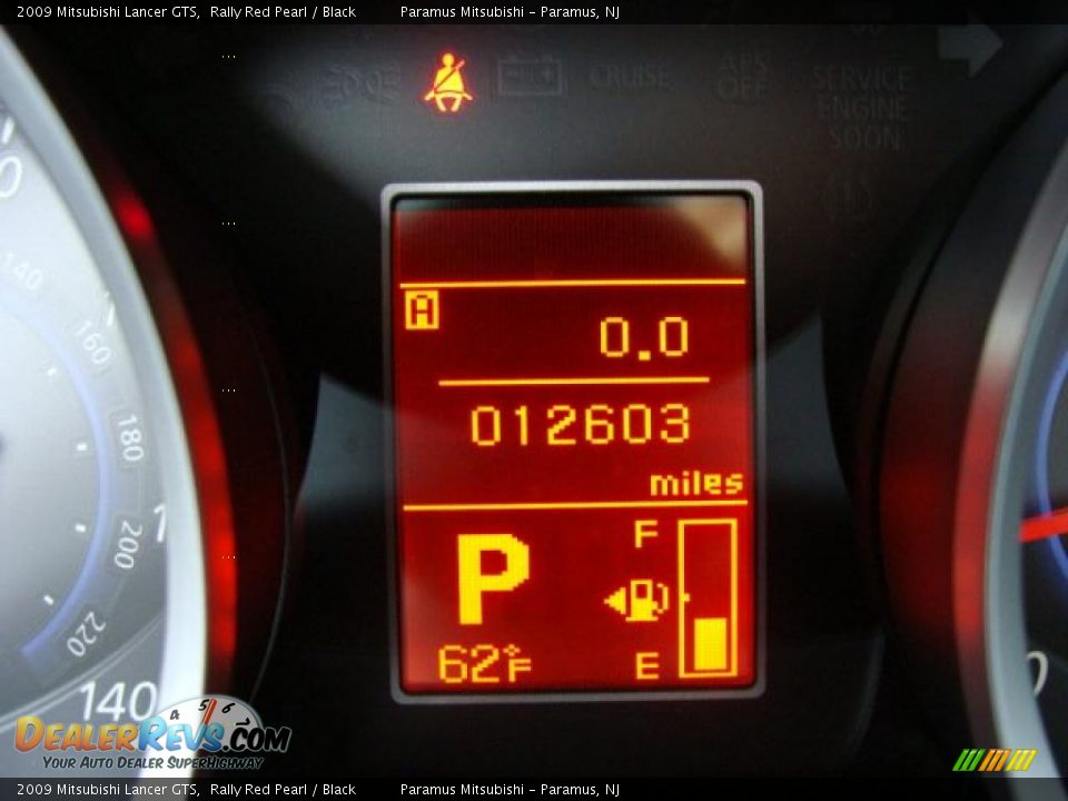 2009 Mitsubishi Lancer GTS Rally Red Pearl / Black Photo #12