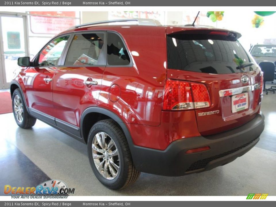 2011 Kia Sorento EX Spicy Red / Beige Photo #5