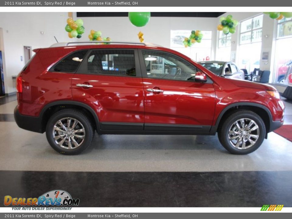 2011 Kia Sorento EX Spicy Red / Beige Photo #8