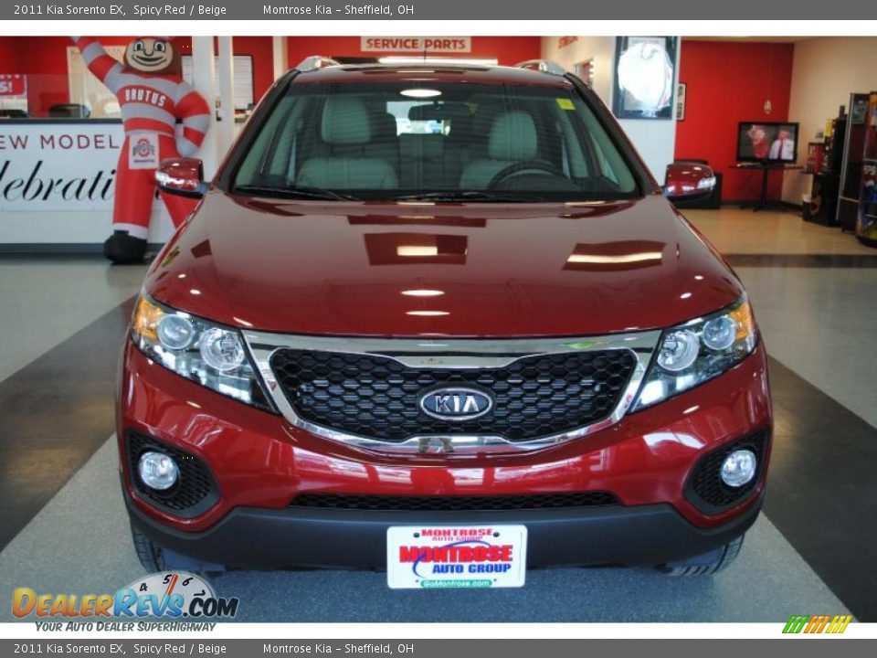 2011 Kia Sorento EX Spicy Red / Beige Photo #10