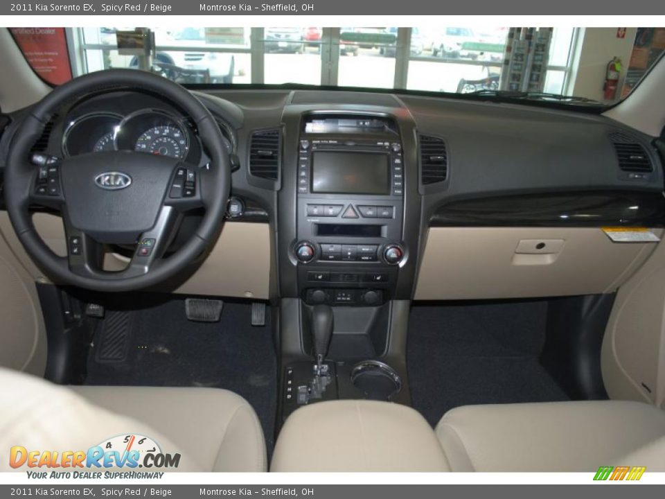 2011 Kia Sorento EX Spicy Red / Beige Photo #12