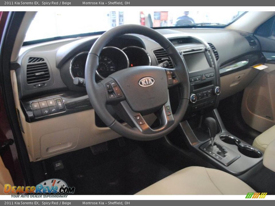 2011 Kia Sorento EX Spicy Red / Beige Photo #13