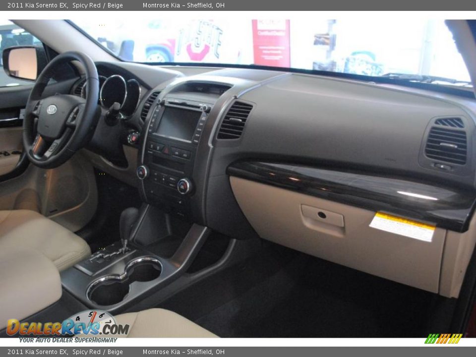 2011 Kia Sorento EX Spicy Red / Beige Photo #14