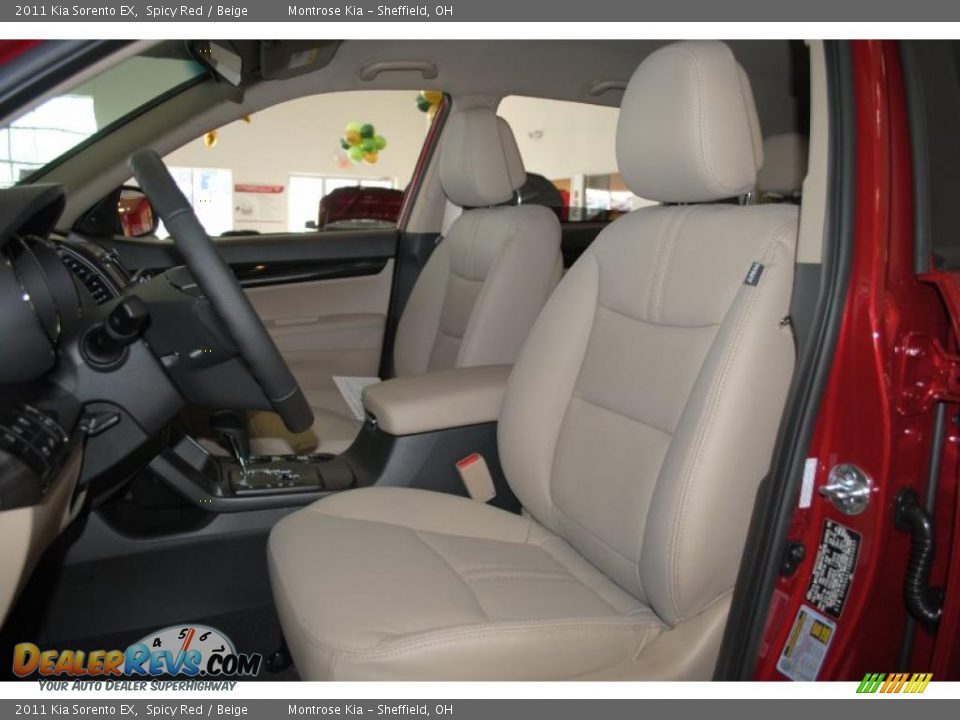 2011 Kia Sorento EX Spicy Red / Beige Photo #15