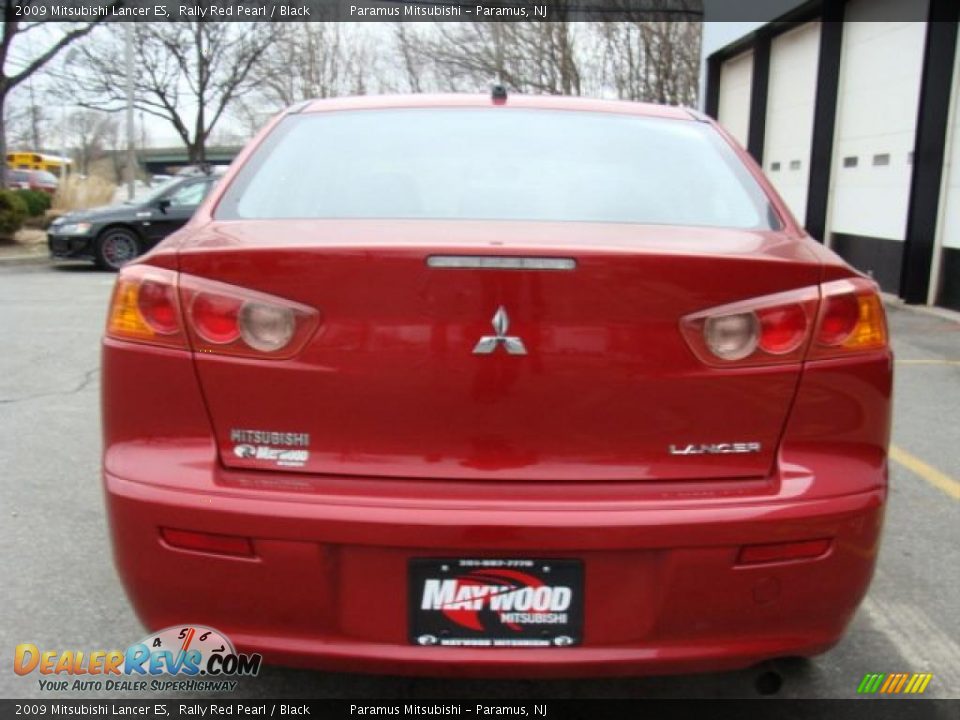 2009 Mitsubishi Lancer ES Rally Red Pearl / Black Photo #5