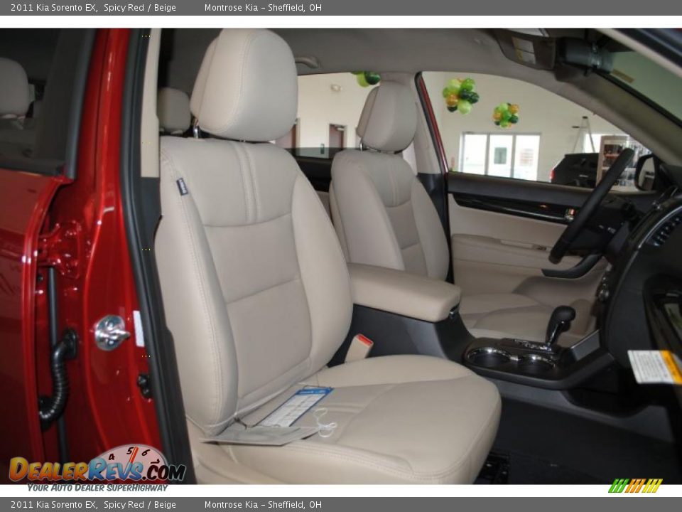2011 Kia Sorento EX Spicy Red / Beige Photo #23
