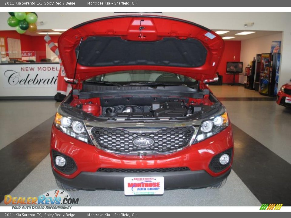 2011 Kia Sorento EX Spicy Red / Beige Photo #24