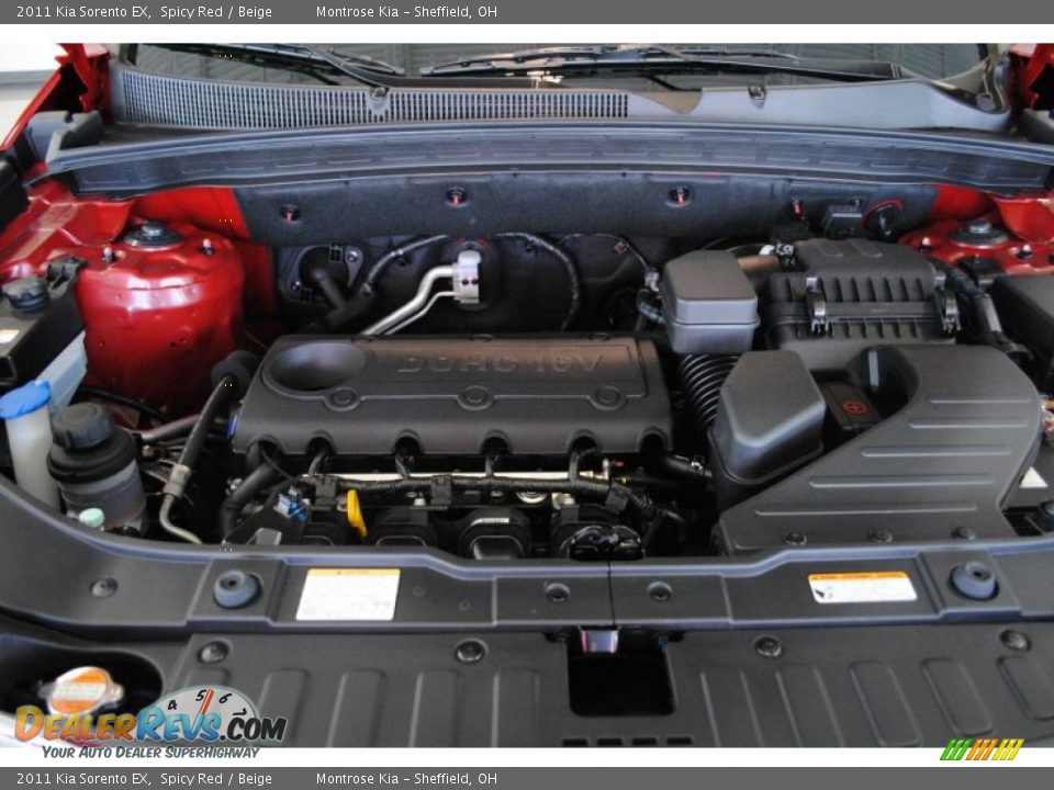 2011 Kia Sorento EX Spicy Red / Beige Photo #25