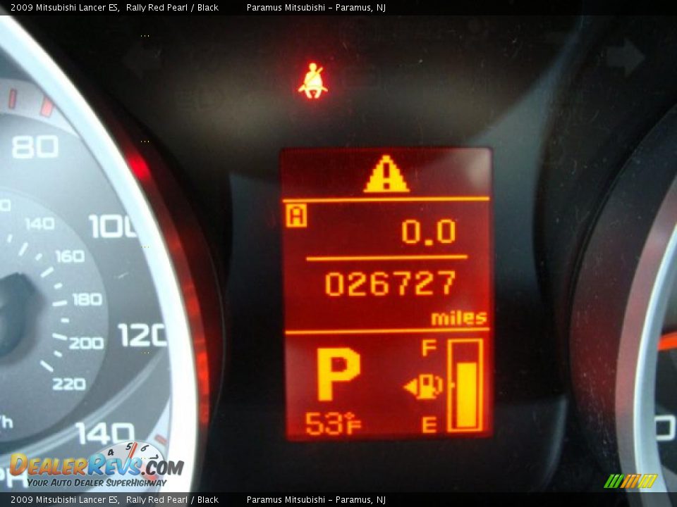 2009 Mitsubishi Lancer ES Rally Red Pearl / Black Photo #12