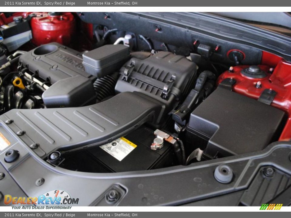 2011 Kia Sorento EX Spicy Red / Beige Photo #27