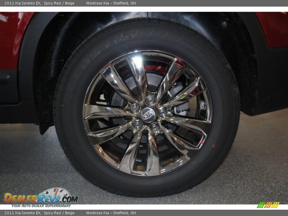 2011 Kia Sorento EX Spicy Red / Beige Photo #30