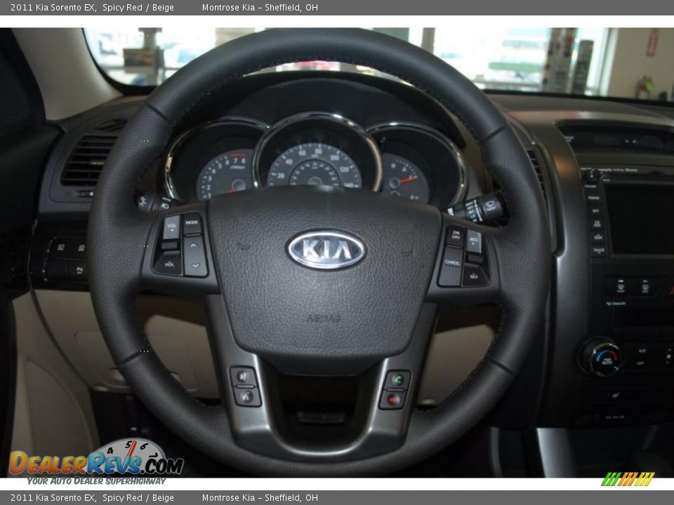 2011 Kia Sorento EX Spicy Red / Beige Photo #32