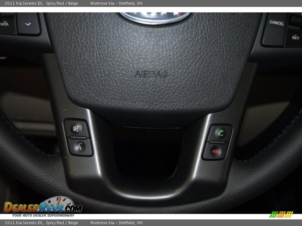 2011 Kia Sorento EX Spicy Red / Beige Photo #35