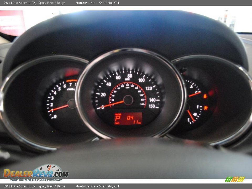 2011 Kia Sorento EX Spicy Red / Beige Photo #36