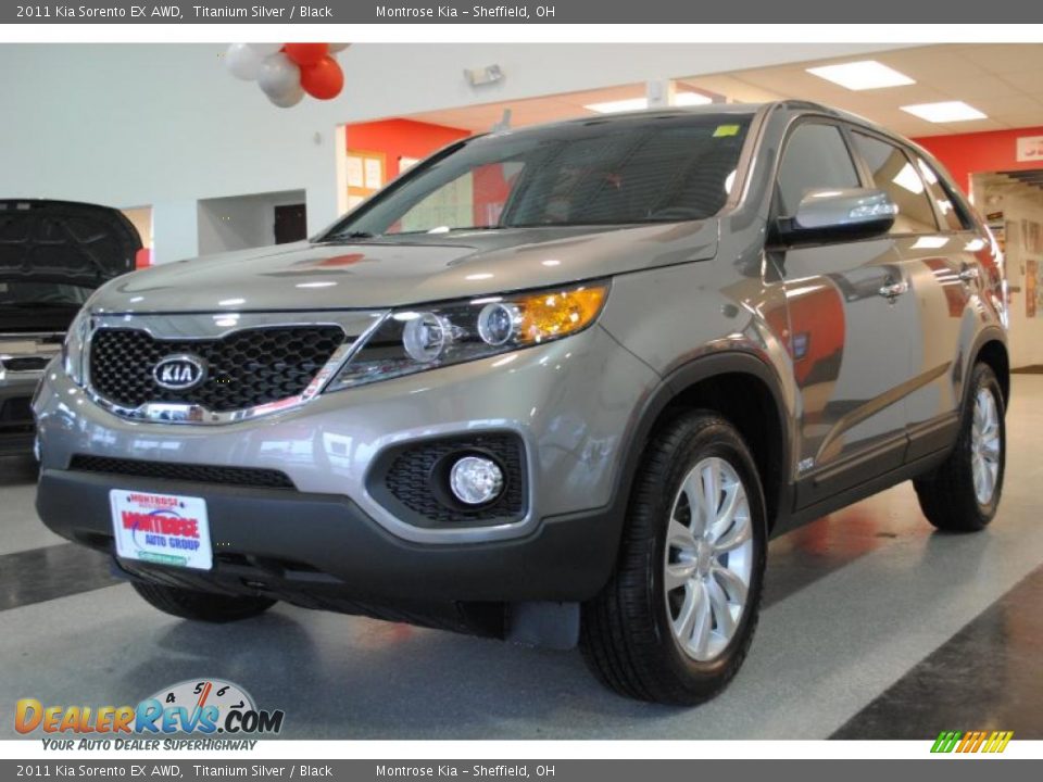 2011 Kia Sorento EX AWD Titanium Silver / Black Photo #3