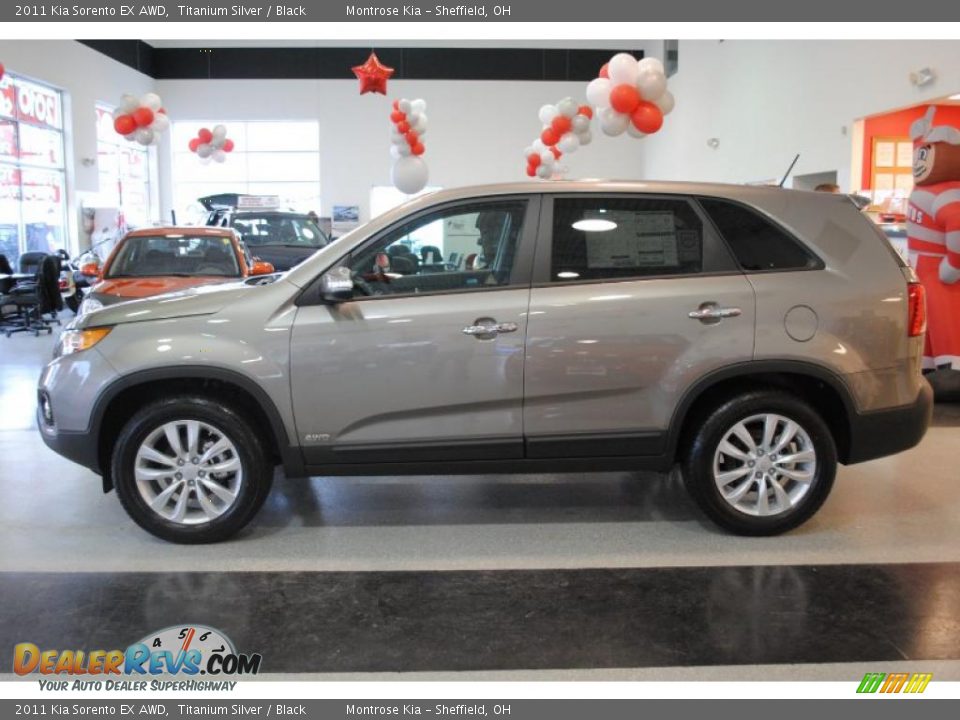 2011 Kia Sorento EX AWD Titanium Silver / Black Photo #4