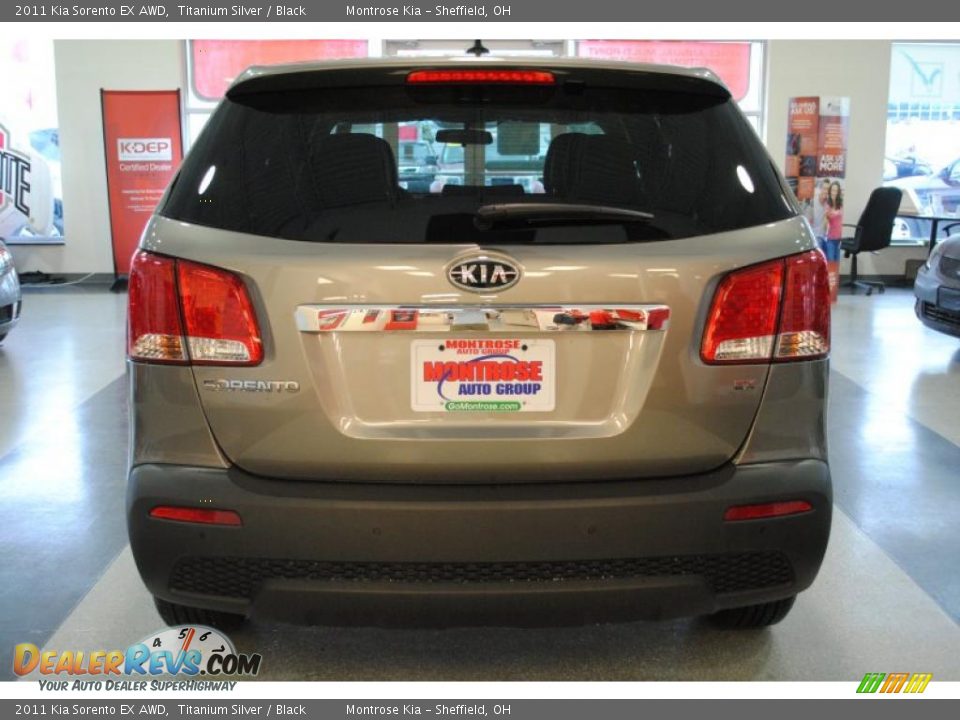 2011 Kia Sorento EX AWD Titanium Silver / Black Photo #6