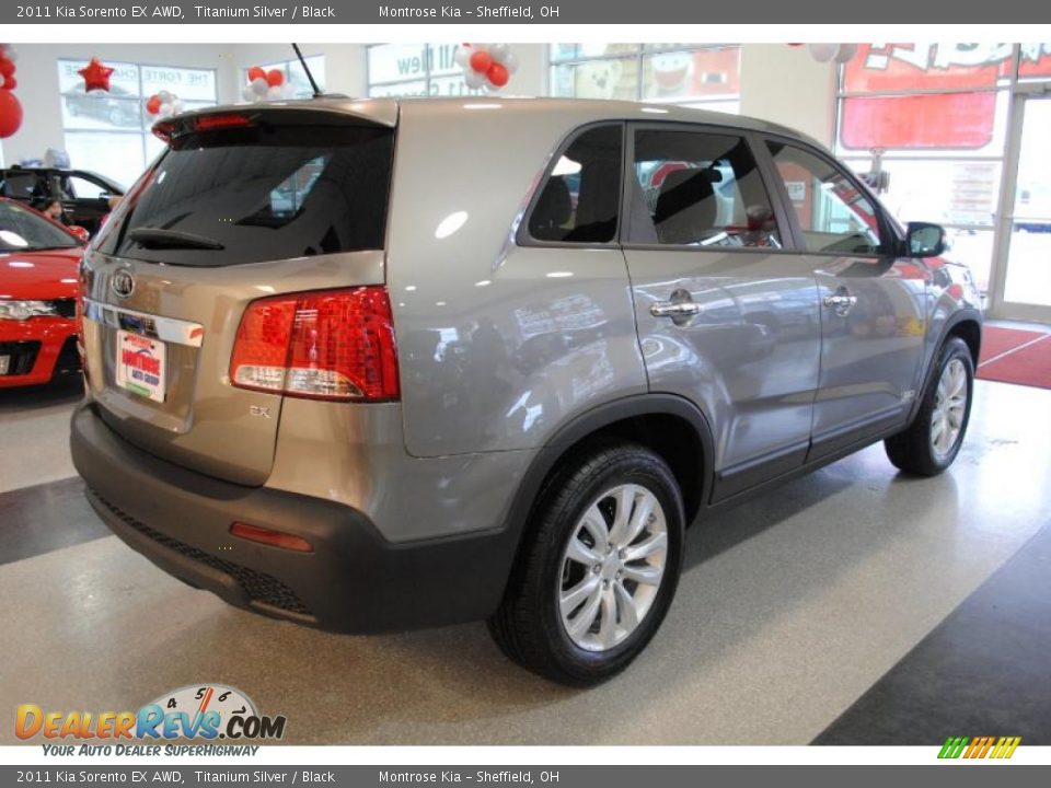 2011 Kia Sorento EX AWD Titanium Silver / Black Photo #8