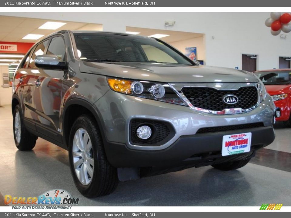 2011 Kia Sorento EX AWD Titanium Silver / Black Photo #10
