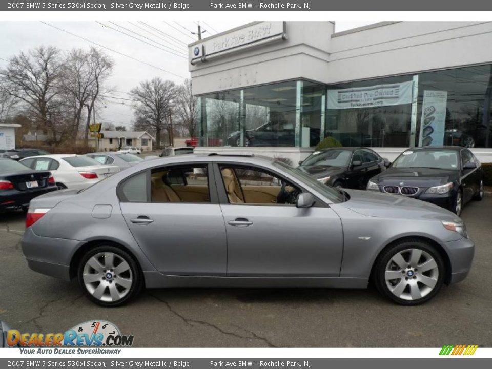 2007 BMW 5 Series 530xi Sedan Silver Grey Metallic / Beige Photo #1