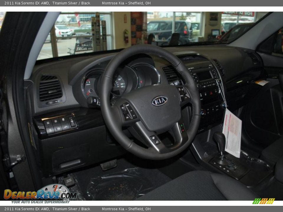 2011 Kia Sorento EX AWD Titanium Silver / Black Photo #14