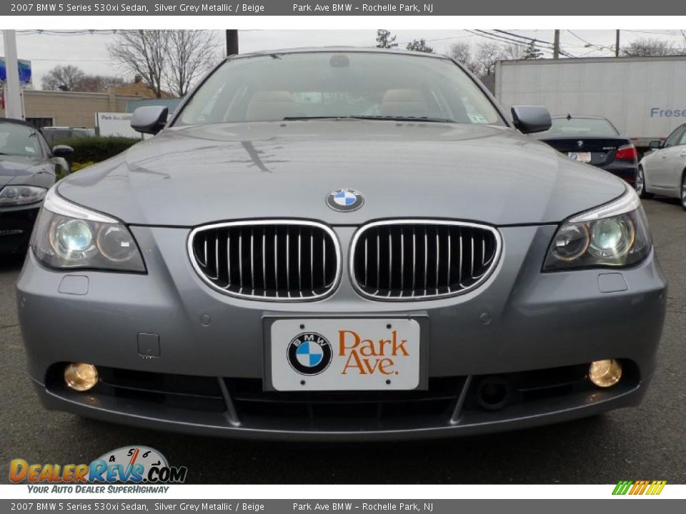 2007 BMW 5 Series 530xi Sedan Silver Grey Metallic / Beige Photo #6