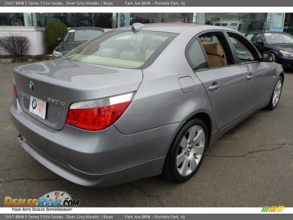 2007 BMW 5 Series 530xi Sedan Silver Grey Metallic / Beige Photo #9