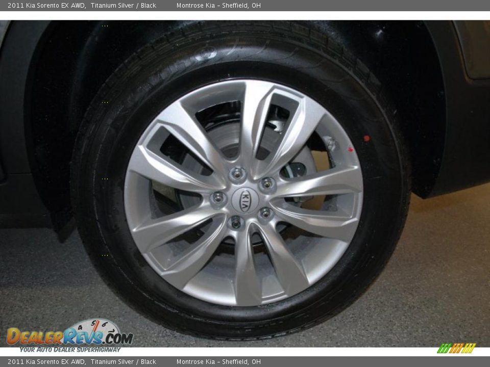 2011 Kia Sorento EX AWD Titanium Silver / Black Photo #31
