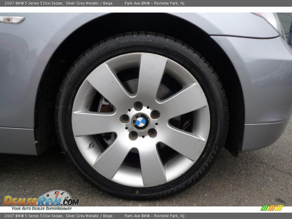 2007 BMW 5 Series 530xi Sedan Silver Grey Metallic / Beige Photo #20