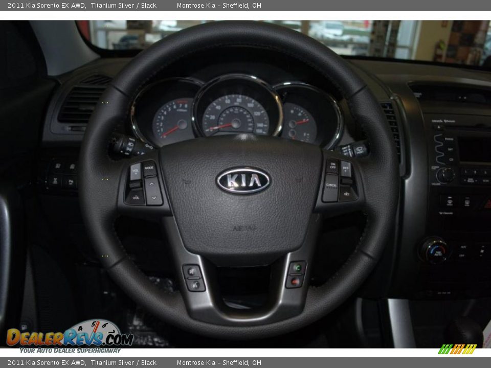 2011 Kia Sorento EX AWD Titanium Silver / Black Photo #33