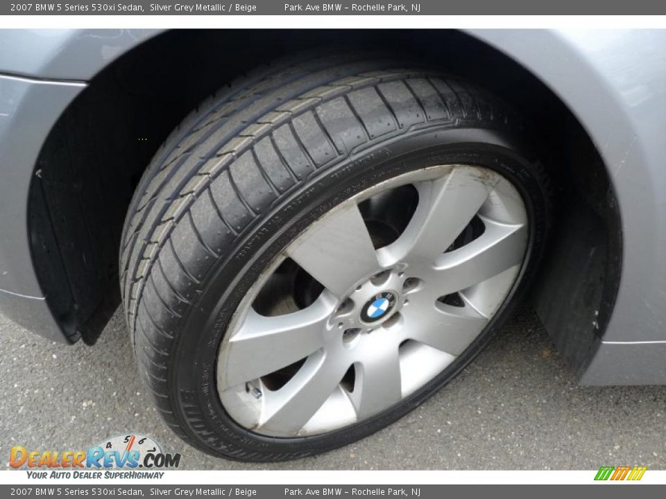 2007 BMW 5 Series 530xi Sedan Silver Grey Metallic / Beige Photo #23