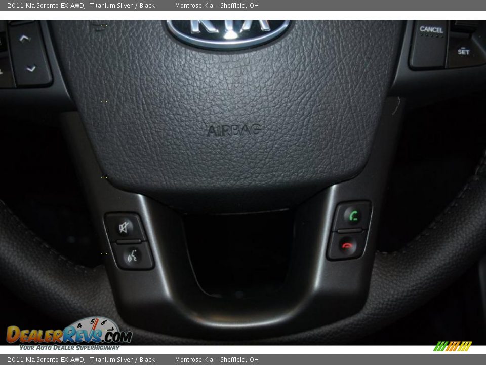 2011 Kia Sorento EX AWD Titanium Silver / Black Photo #36