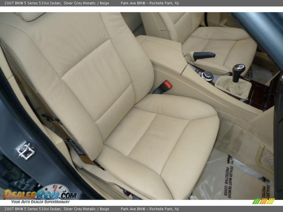 2007 BMW 5 Series 530xi Sedan Silver Grey Metallic / Beige Photo #34