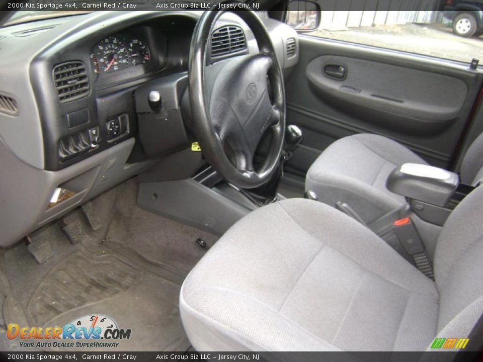 2000 Kia Sportage 4x4 Garnet Red / Gray Photo #7