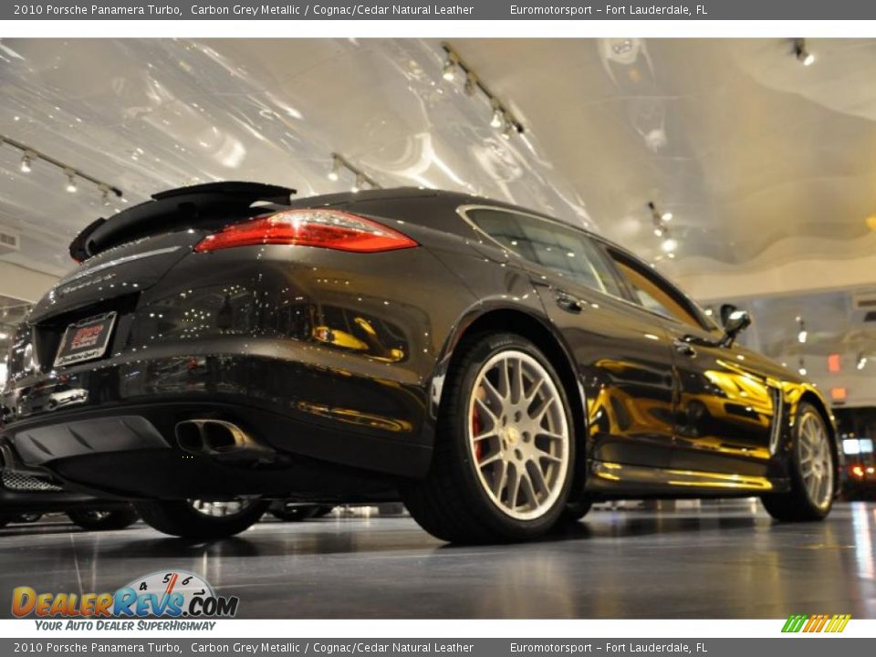 2010 Porsche Panamera Turbo Carbon Grey Metallic / Cognac/Cedar Natural Leather Photo #7