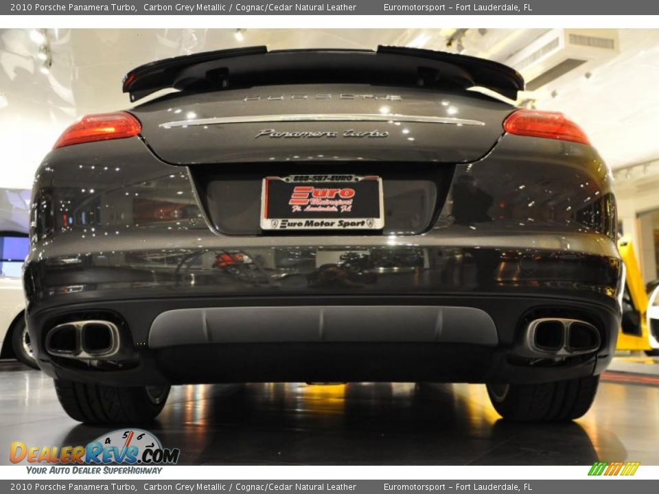 2010 Porsche Panamera Turbo Carbon Grey Metallic / Cognac/Cedar Natural Leather Photo #12