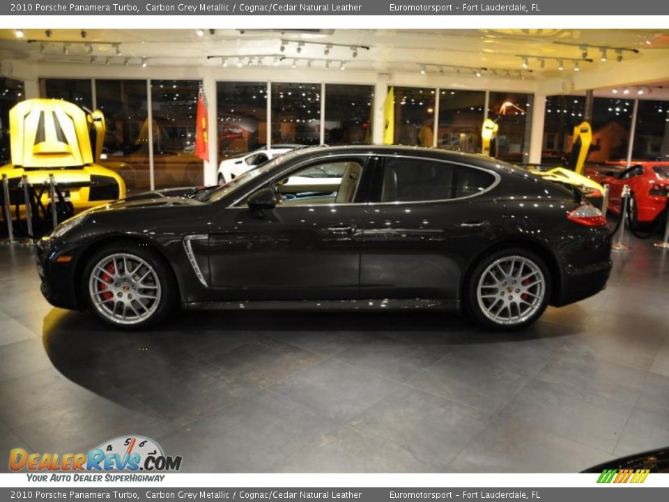 2010 Porsche Panamera Turbo Carbon Grey Metallic / Cognac/Cedar Natural Leather Photo #14