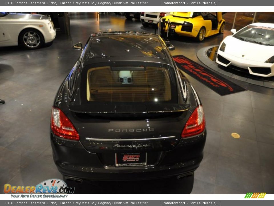 2010 Porsche Panamera Turbo Carbon Grey Metallic / Cognac/Cedar Natural Leather Photo #15