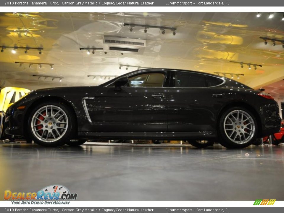 2010 Porsche Panamera Turbo Carbon Grey Metallic / Cognac/Cedar Natural Leather Photo #16