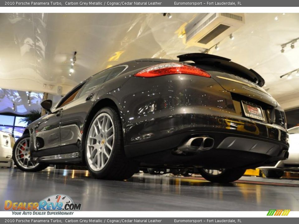 2010 Porsche Panamera Turbo Carbon Grey Metallic / Cognac/Cedar Natural Leather Photo #18