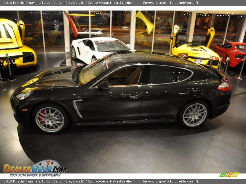 2010 Porsche Panamera Turbo Carbon Grey Metallic / Cognac/Cedar Natural Leather Photo #20