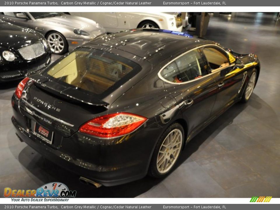2010 Porsche Panamera Turbo Carbon Grey Metallic / Cognac/Cedar Natural Leather Photo #21
