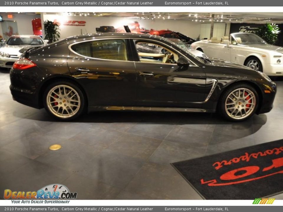 2010 Porsche Panamera Turbo Carbon Grey Metallic / Cognac/Cedar Natural Leather Photo #22